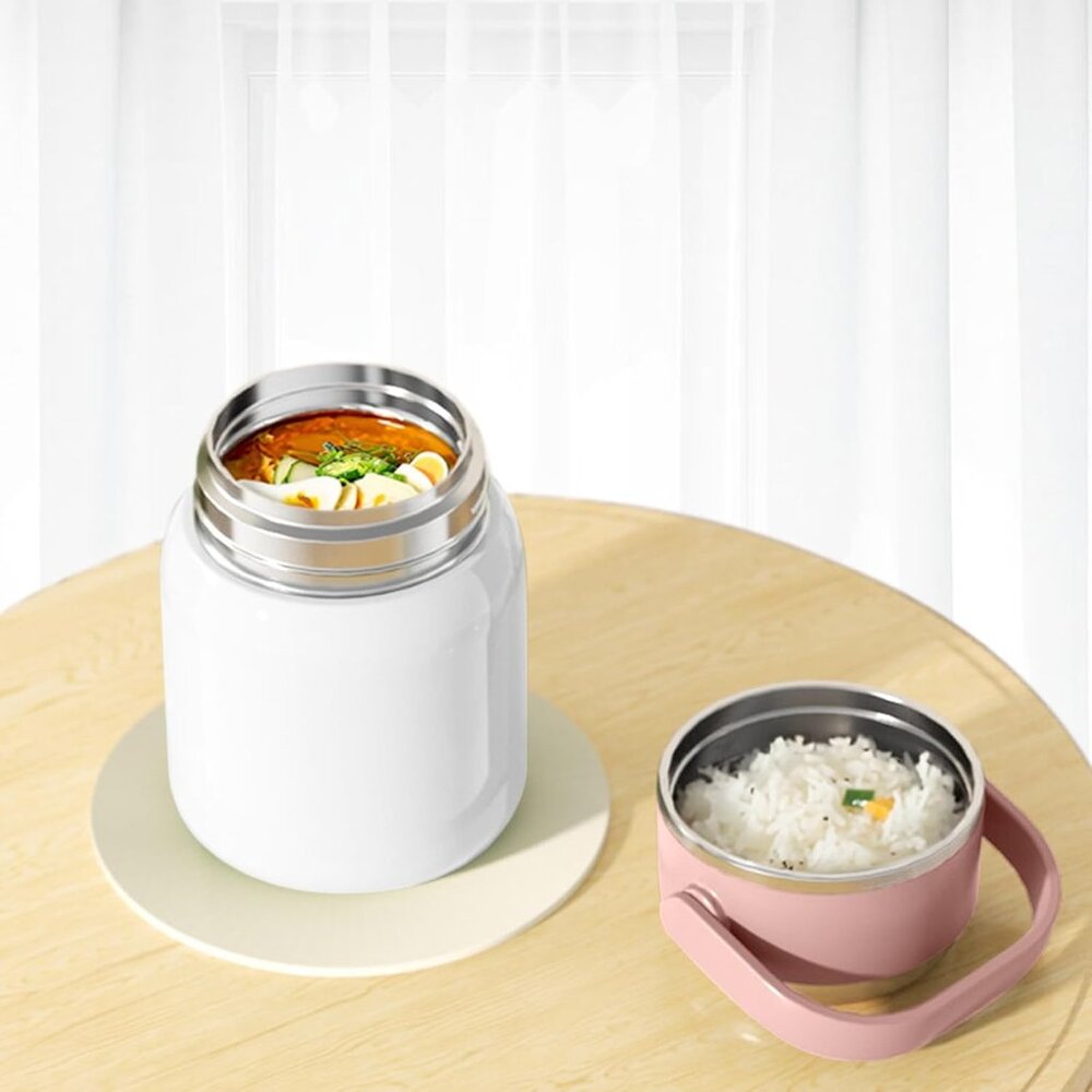 Vacuum Insulated Food Jar with Folding Spoon(Any Color)